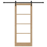 Sliding Door ORKDAL Natural and Black 86 x 211 cm 3331865