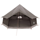 Tipi Tent Brown Grey 400 x 400 x 250 cm Polyester and Steel 42029029