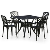 Bistro Set Black Cast aluminium Durable Bistro Set Round 3070614