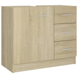 Sink Cabinet Sonoma Oak 63x30x54 cm Engineered Wood 804187