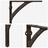 Wall Shelf Brackets 12 pcs Antique Brown 14.5 x 14.5 x 3.5 cm 42038889