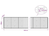 Gabion with 3.5 mm Wire and 5x10 cm Mesh 400x30x100 cm 3462722