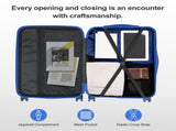 Stylish 5-Piece ABS Luggage Set with Diamond Pattern & Non-TSA Locks 64747502