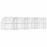 Dog Kennel 4 pcs Silver 8 x 2 x 2 m Galvanised steel 3368335