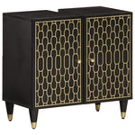 2 Piece Bathroom Furniture Set Solid Wood Mango 3206325