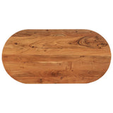Table Top 100x50x2.5 cm Oval Solid Wood Acacia 370086