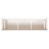 Garden Planter with Legs White 110x31x70 cm Solid Wood Pine 837566