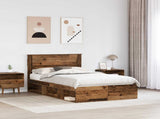 Bed Frame with Headboard Old Wood 120 x 200 cm Solid Pine Wood 3409789