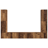 TV Cabinet Set 8 pcs Old Wood Engineered Wood 3409139