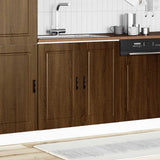 Sink Base Cabinet "Porto" Brown Oak 80x46x81.5 cm Engineered Wood 853934