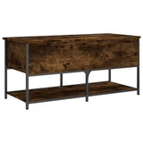 Storage Bench Smoked Oak 100x42.5x47 cm Engineered Wood 839025