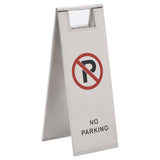 149574 Folding Parking Sign Stainless Steel