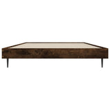 Bed Frame without Mattress Smoked Oak 100x200 cm Engineered Wood 832266