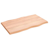 Table Top Light Brown 100x60xcm Treated Solid Wood Live Edge 363954