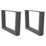 Coffee Table Legs V-Shape 2 pcs Anthracite 50x cm Steel 4012610