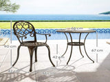Three-Piece Elegant Aluminium Garden Set - Bronze Tone T3398P323815