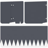 Lawn Edging 10 pcs 103 x 25 cm metal Anthracite 8008293