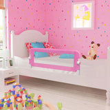 Toddler Safety Bed Rail Pink 120x42 cm Polyester 10170