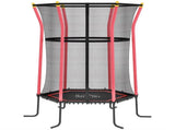 Kids Trampoline Mini Bouncer with Enclosure Safety Net For Ages 3-10 Years - Red T3398P348060