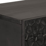 Highboard Black 40x33x110 cm Solid Wood Mango 356848