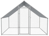 Outdoor Chicken Cage 2x2x1.92 m Galvanised Steel 170494