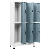 Locker Cabinet Light Grey and Dark Grey 90x45x180 cm Steel 339803