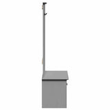 Hallway Cabinet with Hooks BODO Grey 50x40x157 cm 4016874