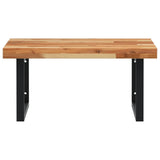 Basin Shelf Wall Mounted Steel and Solid Wood Acacia 3302885