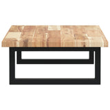 Basin Shelf Wall Mounted Steel and Solid Wood Acacia 3302669
