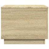Coffee Table with LED Lights Sonoma Oak 50x50x40 cm 839870