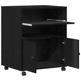 Printer Stand Black Oak 60 x 48 x 74 cm Engineered Wood 862287