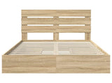 Storage Bed with Drawer Sonoma Oak 120 x 190 cm Engineered Wood 3411914
