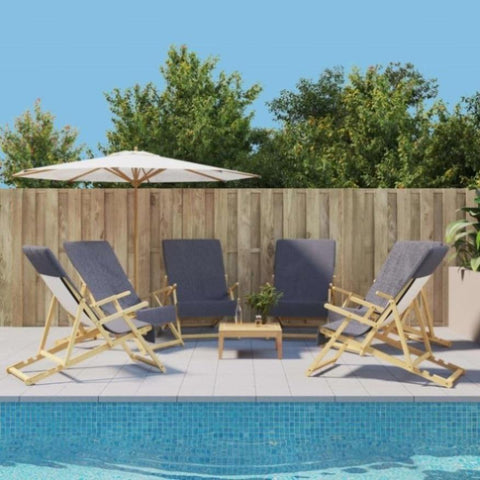 Beach Towels 6 pcs Anthracite 60x135 cm Fabric 400 GSM 3157055