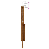 Outdoor Shower 257 cm Solid Acacia Wood and Stainless Steel 903120