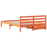Bed Frame without Mattress Wax Brown 140x200 cm Solid Wood Pine 3301558