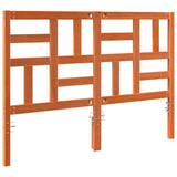 Bed Headboard Wax Brown 145.5 x 4 x 104 cm Solid Pine Wood 867397