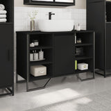 Bathroom Sink Cabinet Black 91x35x60 cm Engineered Wood 848664