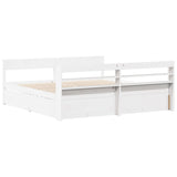Bed Frame without Mattress White 180x200 cm Super King Solid Wood Pine 3307114