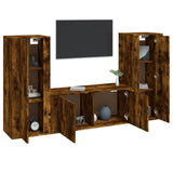 3 Piece TV Cabinet Set Smoked Oak Engineered Wood 3188763