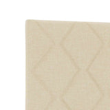 Fabric Headboard Geometric with Headboard Cream 90 cm Fabric 3337891