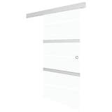 Sliding Door ESG Glass and Aluminium 90x205 cm Silver 288059
