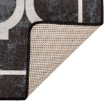 Rug Washable Black and White 120x180 cm 136605