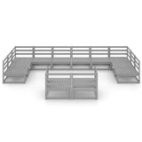 12 Piece Garden Lounge Set Solid Pinewood 3076221