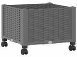 Garden Planter with Wheels Light Grey 40 x 40 x 48 cm PP 3422912