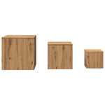 ZNTS Side Tables 3 pcs Artisan Oak Engineered Wood 856677