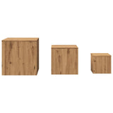 ZNTS Side Tables 3 pcs Artisan Oak Engineered Wood 856677