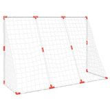 Kids' Football Goal with Balls 2-in-1 White 184x64x124 cm 4008437