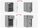 4 Piece Bathroom Cabinet Set UTRECHT Grey Sonoma 3417978