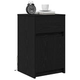 LED Bedside Cabinet Black oak 38 x 34 x 61 cm Engineered wood 874147