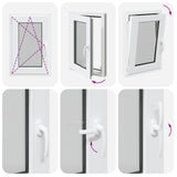 Basement Window RISOR 50 x 75 cm PVC and Glass White 42047229